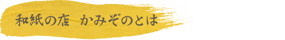 和紙の店 かみぞのとは